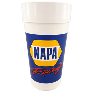 NAPA Racing Plastic Tumbler Cup Blue Yellow Logo Auto Garage NASCAR Collectible